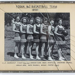 Framed Photograph - Kodak Australasia Pty Ltd, Kodak Basketball Team, 1950