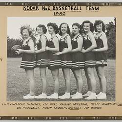 Kodak Women's No. 2 Basketball Team, Melbourne, 1950