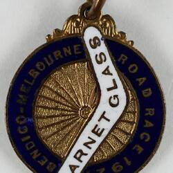Medal - Barnet Glass Road Race, Bendigo to Melbourne, Victoria, 3 Sep 1921