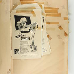 HT 33172, Scrapbook - Advertising Clippings, Kodak Australasia Pty Ltd, Coburg, 1964-73. (MANUFACTURING & INDUSTRY)
