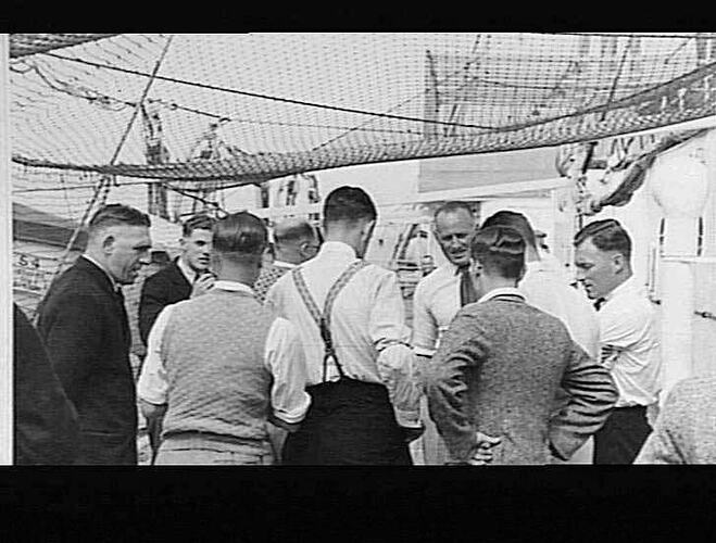 Photograph - Tossing a Coin for a Shipboard Cricket Match