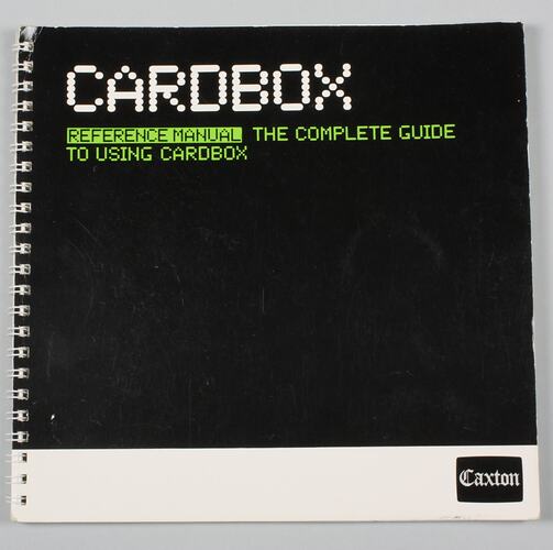 Reference Manual - Card box Indexing Program