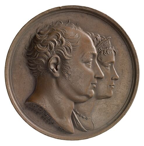 Medal - King & Queen of Bavaria visit the Paris Mint, France, 1810