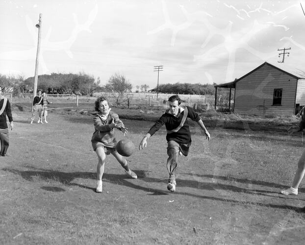 Men Playing a Ball Game, Victoria, May 1957