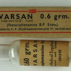 Drug - Evarsan (Neoarsphenamine), Evans Medical Supplies Ltd., Liverpool and London, 1948