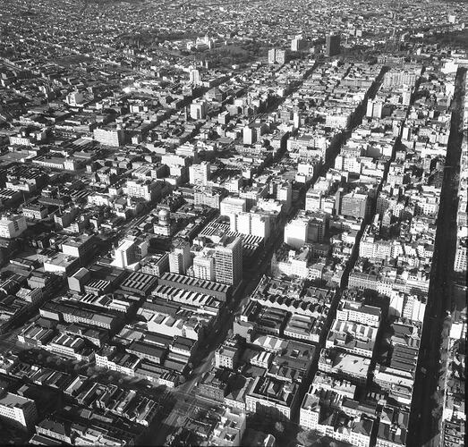 Negative - Aerial View of Melbourne, circa 1960