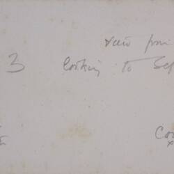 Back of photograph of New Zealand by Walter Baldwin Spencer, 1906/7