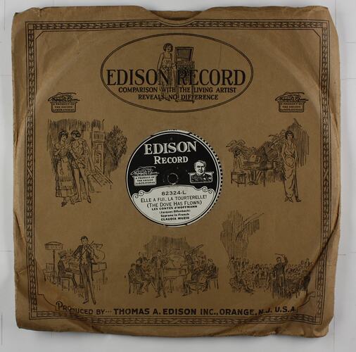Disc Recording - Edison, Double-Sided, 'Elle A Fui, La Tourterelle!' & 'Je Dis Que Rien Ne M'Epouvante', 1924-1929