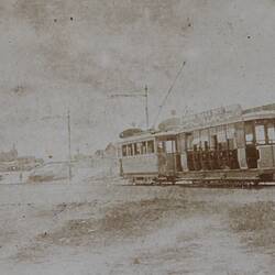 Photograph - Double Car Electric Tram from Alexandria, World War I, circa 1915
