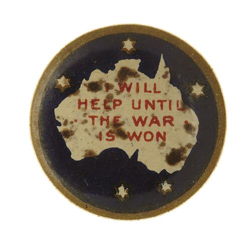 Badge - I Will Help Until the War is Won