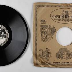 Disc Recording - Edison, Double-Sided, 'Explanatory Talk' & 'Voi Che Sapete', 1919-1929