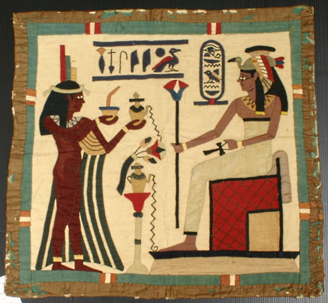 Wall Hanging Egyptian Applique, Possibly World War I, 19141918