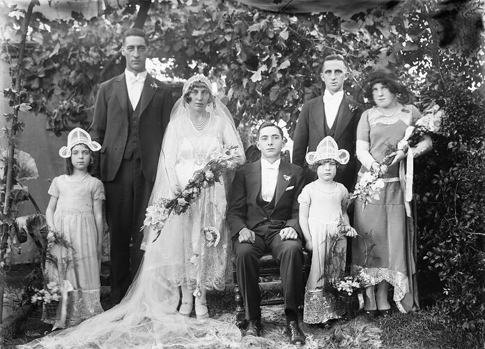 Group Portrait of Wedding Party, circa 1920s
