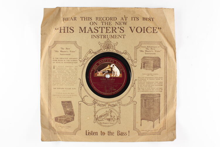 Disc Recording - The Gramophone Co. Ltd., Double-Sided, 'Why Do I Love You?' and 'Make Believe', Date Unknown