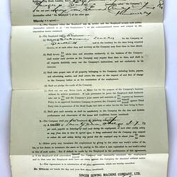 Contract - Singer Sewing Machine Company, Lucy Hathaway, 12 Jan 1937
