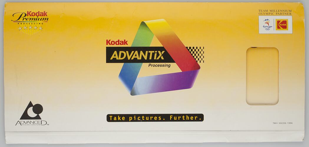 Yellow Kodak branded envelope.