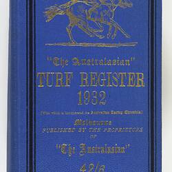 Book - The Australasian Turf Register, 1932