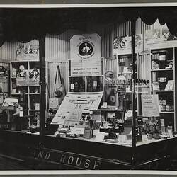 Shopfront display of Kodak developing and printing accessories.