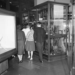 Tour group in Queen's Hall, Institute of Applied Science (Science Museum), Melbourne, c. 1960s