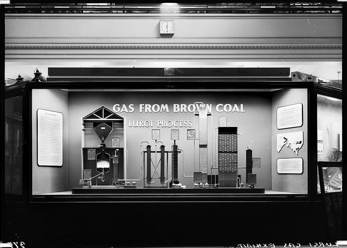 Glass Negative - Lurgi Gas Plant Display, Museum of Applied Science (Science Museum), Melbourne, 1955