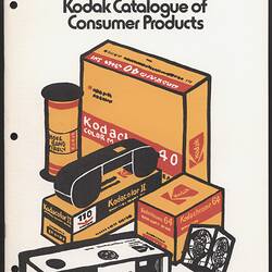 Cover page with illustrations of photographic products.