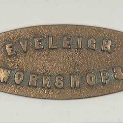 Builder's Plate - Eveleigh Workshops, New South Wales Government Railways