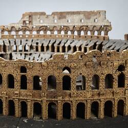 Model of Colosseum made of cork.