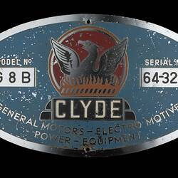 Locomotive Builders Plate - Clyde Engineering Co. Ltd., Granville Works, New South Wales, 1964