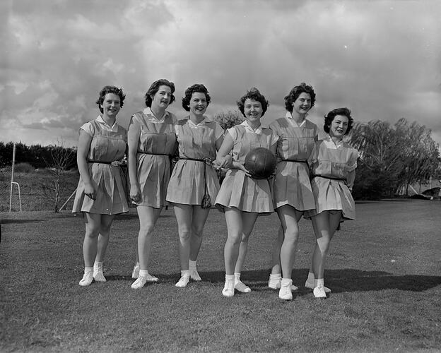 Brockhoff Biscuit Co, Women's Volleyball Team, Burwood, Victoria, Sep 1958