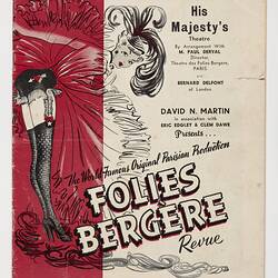 Theatre Programme - 'Folies Bergere Revue', His Majesty's Theatre Perth, 1950s, Front Cover