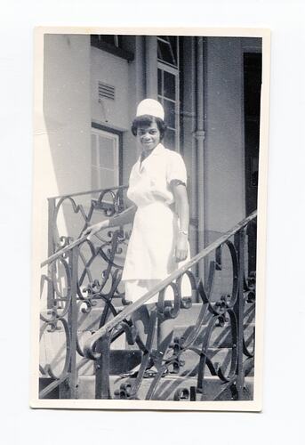 Photograph - Sylvia Boyes Wearing Hospital Uniform, Groote Schuur Hospital, South Africa, Late 1950s