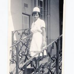 Photograph - Sylvia Boyes Wearing Hospital Uniform, Groote Schuur Hospital, South Africa, Late 1950s