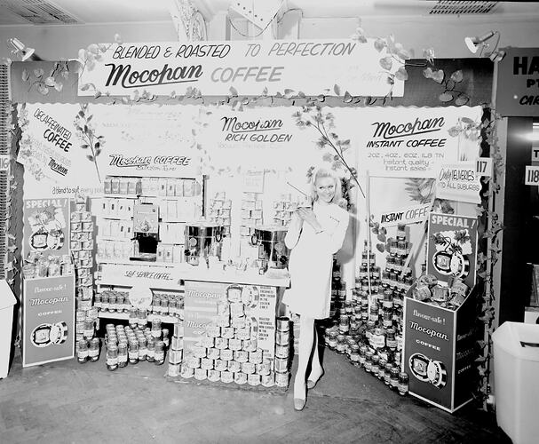 Mocopan Coffee Display Stand, St. Kilda Town Hall, 1967