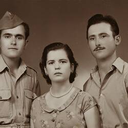 Digital Photograph - Dimitris Dimitrakopoulos, Brother Yiorgos & Cousin, Greece, circa 1950s