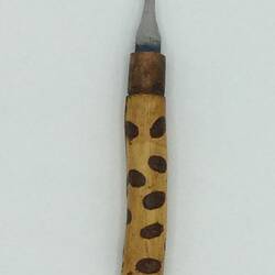 HT 58385, Knife - Metal With Carved Wooden Handle, Joseph Scerri, Brunswick, circa 1980s-2010s (ART & CRAFT), Object, Registered
