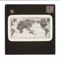 Lantern Slide - The World on Mercators Projection, circa 1920