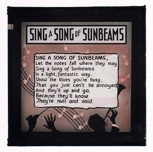Lantern Slide - 'Sing a Song of Sunbeams'