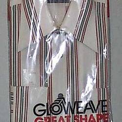 Shirt - Gloweave, Great Shape, Red, Black & White Stripe, 1960s