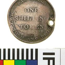 Token - 1 Shilling, Macintosh & Degraves, Sawmills, Hobart, Tasmania, Australia, 1823