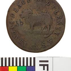 Token - 1 Penny, Whitty & Brown Mint, Sydney, New South Wales, Australia, circa 1860