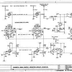 Schematic Diagram - CSIRAC Computer, 'Magnetic Drum Output Register Circuit Diagram', C22031, 1952-1955
