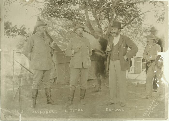 Photograph - Men Standing Near a Tent, South Africa