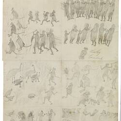 Drawing. Coranderrk, Port Phillip, Victoria, Australia. 1863 - 1875