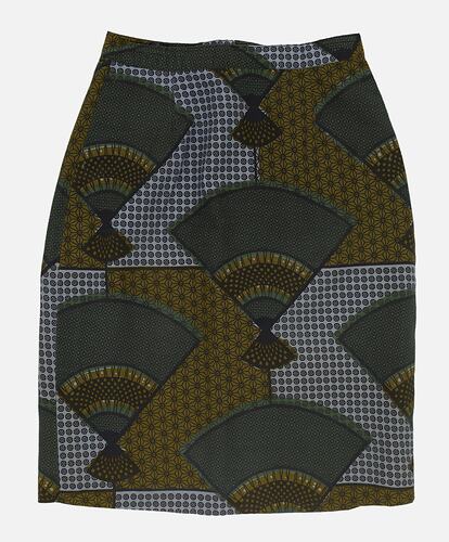 Cotton printed skirt, African style pattern.