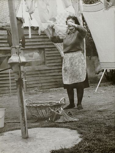 Woman Hanging out Laundry, Caulfield, 1968