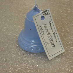 Christmas Decoration - Bell, Blue Plastic, circa 1950s