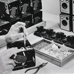 Photograph - Kodak Australasia Pty Ltd, Brownie Flash II Camera Assembly, Abbotsford, Victoria, 1957-1960