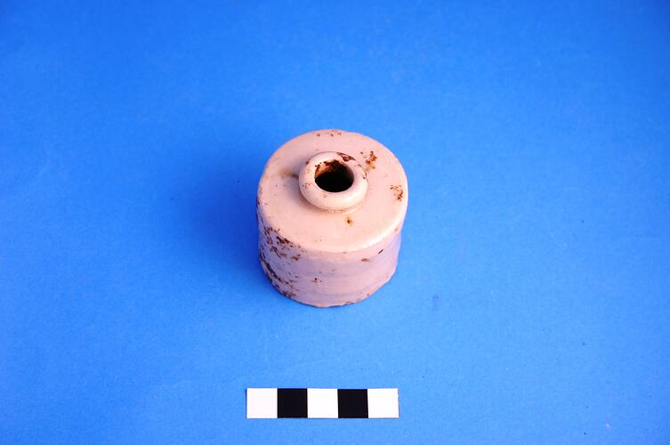 Bottle - Penny Ink Well, Bristol Glaze, Ceramic, Charles Crop, London, England, circa 1835-circa mid-20th century