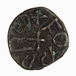 Coin, round, legend around central cross, text '+ FORDRED'.