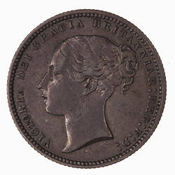 Coin - Shilling, Queen Victoria Great Britain, 1873 (Obverse)